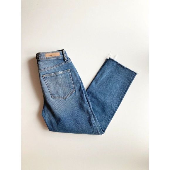 GRLFRND Helena Groovy Situation High Rise Straight Leg Crop Jeans, Size 27 - Picture 5 of 16